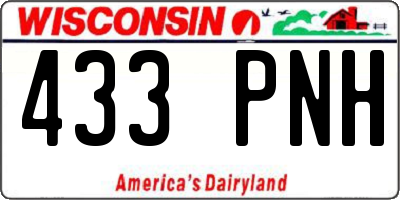 WI license plate 433PNH