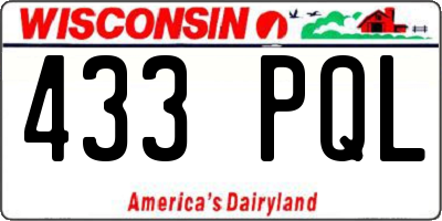 WI license plate 433PQL
