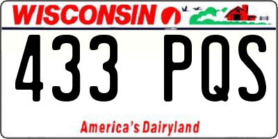 WI license plate 433PQS