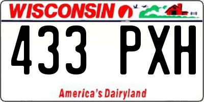 WI license plate 433PXH