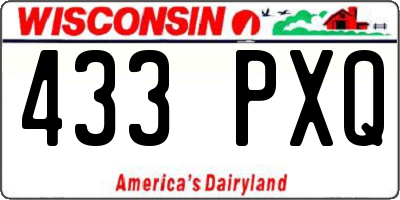 WI license plate 433PXQ