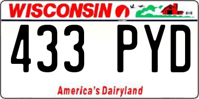 WI license plate 433PYD