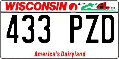 WI license plate 433PZD