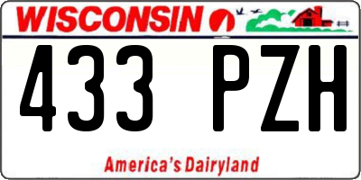 WI license plate 433PZH