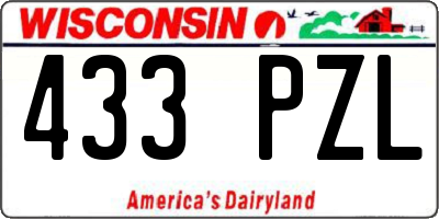 WI license plate 433PZL