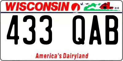 WI license plate 433QAB