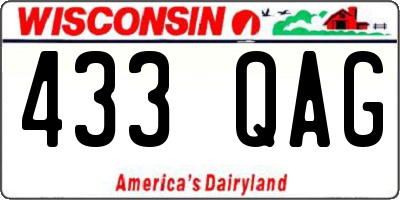 WI license plate 433QAG