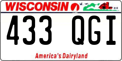 WI license plate 433QGI