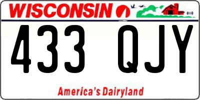 WI license plate 433QJY