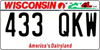 WI license plate 433QKW