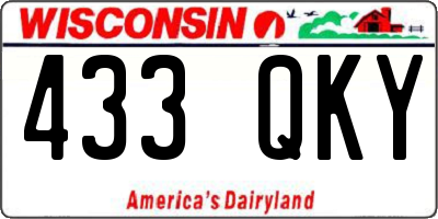 WI license plate 433QKY