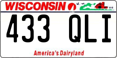 WI license plate 433QLI