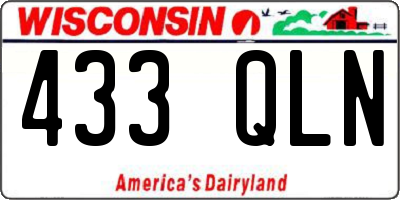 WI license plate 433QLN