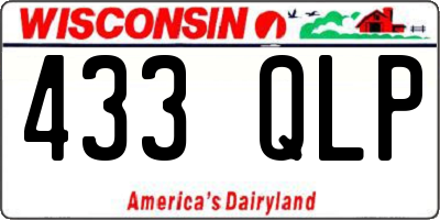 WI license plate 433QLP