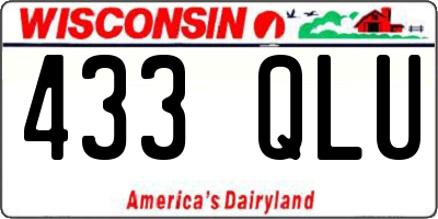 WI license plate 433QLU