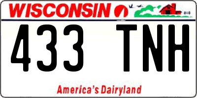 WI license plate 433TNH