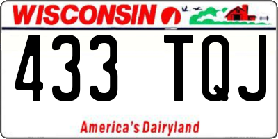 WI license plate 433TQJ