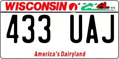 WI license plate 433UAJ