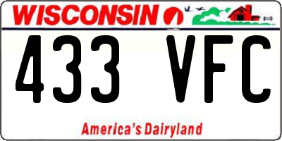 WI license plate 433VFC