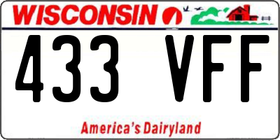 WI license plate 433VFF