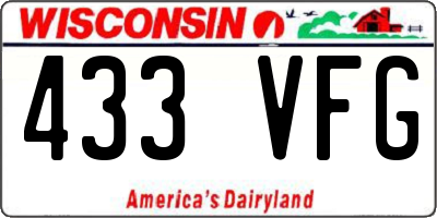 WI license plate 433VFG