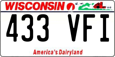 WI license plate 433VFI
