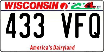 WI license plate 433VFQ