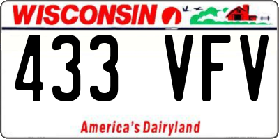 WI license plate 433VFV