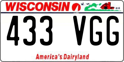 WI license plate 433VGG