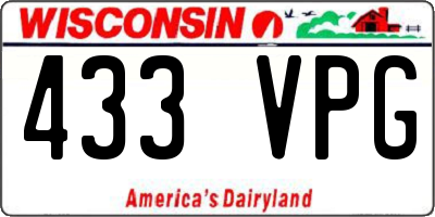 WI license plate 433VPG