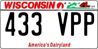 WI license plate 433VPP