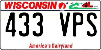 WI license plate 433VPS
