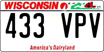 WI license plate 433VPV