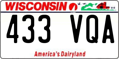 WI license plate 433VQA