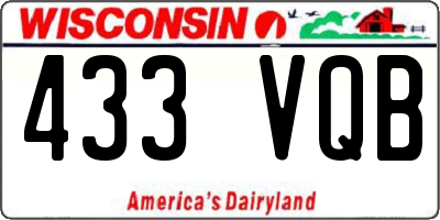 WI license plate 433VQB