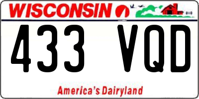 WI license plate 433VQD
