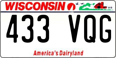 WI license plate 433VQG