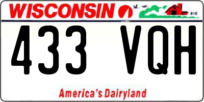 WI license plate 433VQH