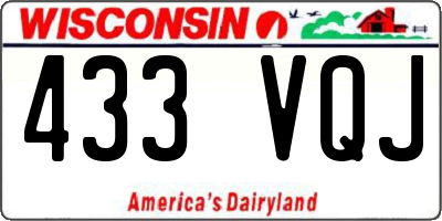 WI license plate 433VQJ