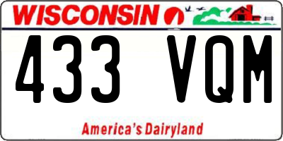 WI license plate 433VQM