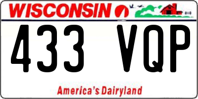 WI license plate 433VQP