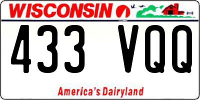 WI license plate 433VQQ