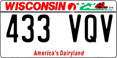 WI license plate 433VQV