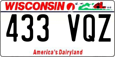 WI license plate 433VQZ