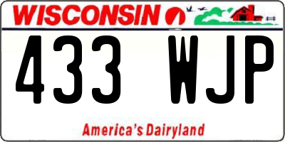 WI license plate 433WJP