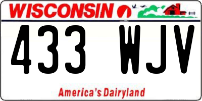 WI license plate 433WJV