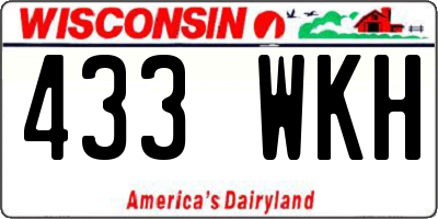 WI license plate 433WKH