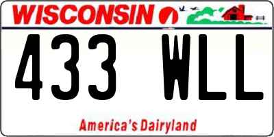 WI license plate 433WLL