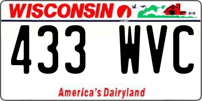 WI license plate 433WVC