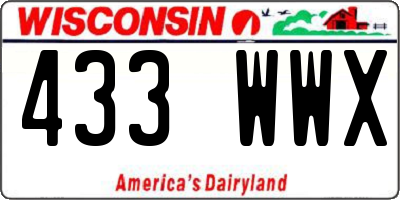 WI license plate 433WWX
